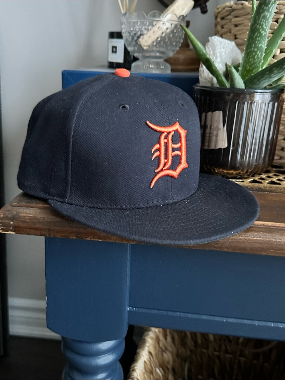 Detroit Tigers Baseball Cap - Navy with Orange Logo